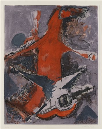 Marino Marini (Pistoia 1901 - Viareggio 1980) - "Miracolo" 1978 acquaforte e...