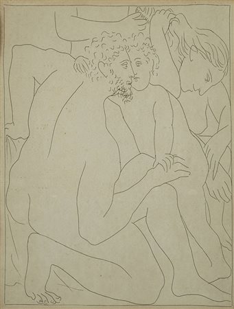 Pablo Picasso (Malaga 1881 - Mougins 1973) - "Deucalion et Pyrrha creent un...