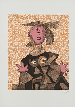 Enrico Baj (Milano 1924 - Vergiate 2003) - Cartella contenente 10 acqueforti...