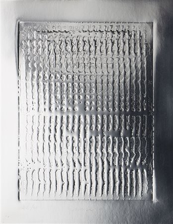 Heinz Mack (Lollar 1931) - "Senza titolo" 1965 stampa a rilievo su lamina...