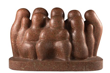 Carmelo Cappello (Ragusa 1912 - Milano 1996) - "La famiglia" 1952 scultura in...