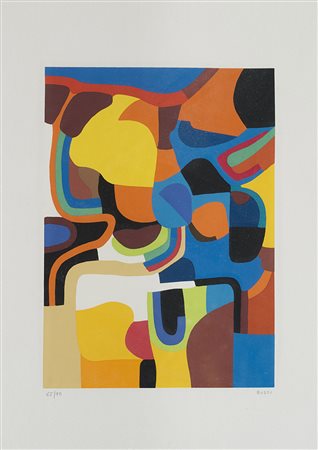 Alberto Burri (Città di Castello 1915 - Nizza 1995) - "Serigrafia 3E" 1979...