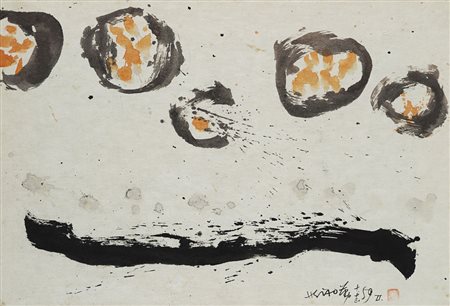 Chin Hsiao (Shanghai 1935) - "Senza titolo" 1959 tecnica mista su carta...