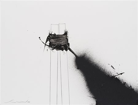 Emilio Scanavino (Genova 1922 - Milano 1986) - "Studio" 1971 tecnica mista su...