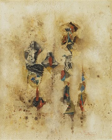 Johnny Friedlaender (Pless 1912 - Parigi 1992) - "Senza titolo" 1957 tecnica...