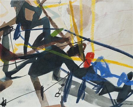 Eugène De Kermadec (Parigi 1899 - 1976) - "Puissance reptilienne" 1964 olio...