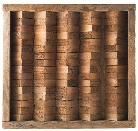 Mario Ceroli (Castel Frentano 1938) - "Senza titolo" 1966 scultura in legno,...