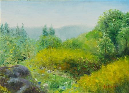 Umberto Lilloni (Milano 1898 - 1980) - "Appennino parmense" 1966 ca. olio su...