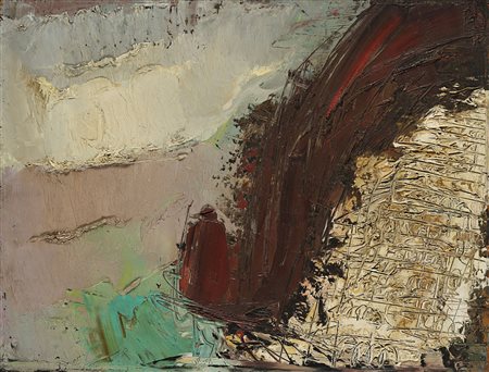William Congdon (Providence 1912 - Milano 1998) - "Positano n. 8" 1959 olio...