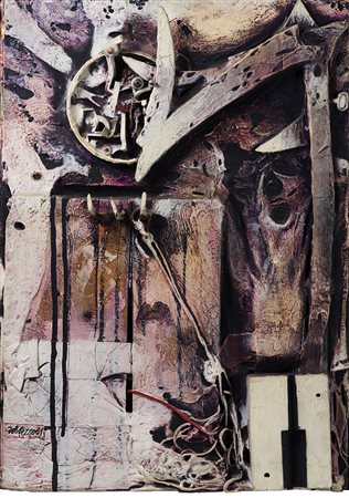Lucio Del Pezzo (Napoli 1933) - "Senza titolo" 1961 assemblage di legni e...