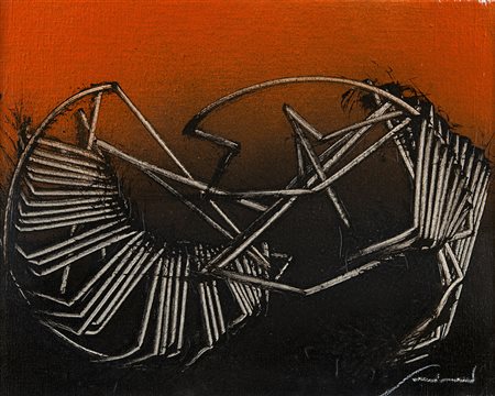 Emilio Scanavino (Genova 1922 - Milano 1986) - "Immagine" 1981 olio su tela...