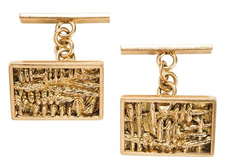 Arnaldo Pomodoro (Morciano Di Romagna 1926) - "Gemelli" 1961 oro giallo, mm...