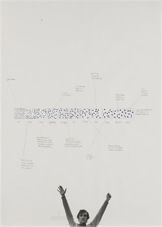 Alighiero Boetti (Torino 1940 - Roma 1994) - "Senza titolo" (cento quadretti...