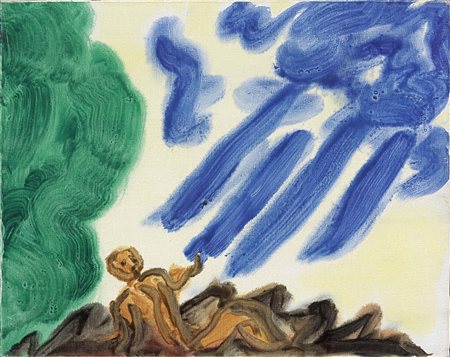 Virgilio Guidi Roma 1891 - Venezia 1984 Angoscia, 1961 Olio su tela, cm....