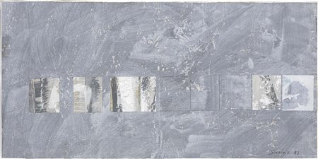 Toti Scialoja Roma 1914 - 1998 Senza titolo, 1983 Tecnica mista e collage su...