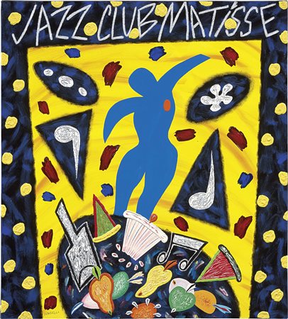 Bruno Donzelli Napoli 1941 Jazz Club Matisse, 1999 Tecnica mista su tela, cm....