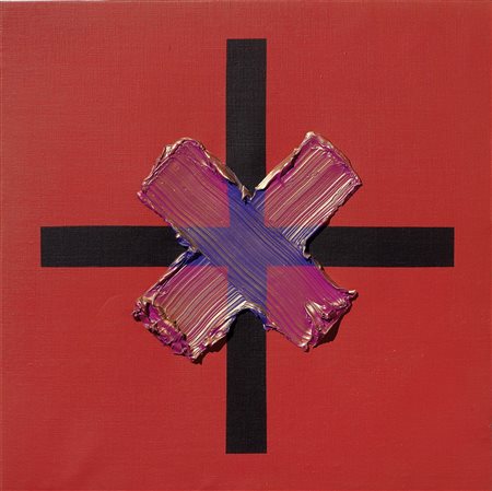 Jorrit Tornquist Graz 1938 Contracroce (Trasparenze), 1990 Acrilico su tela,...