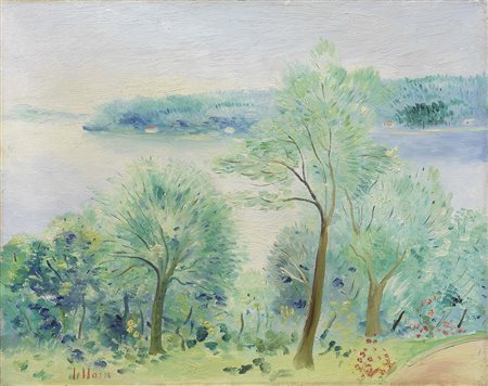 Umberto Lilloni Milano 1898 - 1980 Paesaggio, 1968 Olio su tela, cm. 40x50...