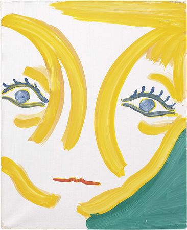 Virgilio Guidi Roma 1891 - Venezia 1984 Grande testa Olio su tela, cm....