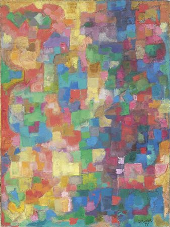 Enzo Brunori Perugia 1924 - Roma 1993 Le prime luci, 1956 Olio su tela, cm....