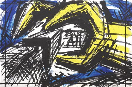 Vinicio Berti Firenze 1921 - 1991 Antagonismo costruttivo, 1986 Acrilico su...