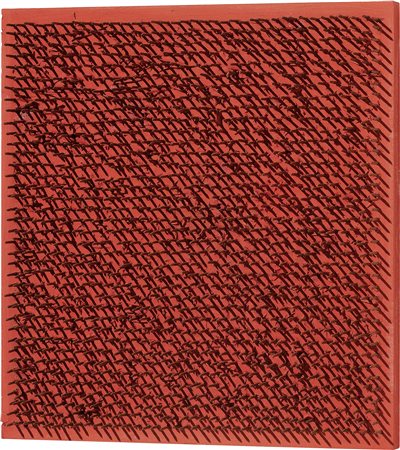 Bernard Aubertin Fontenay-aux-Roses 1934 Tableau clous, 1969 Olio e chiodi su...