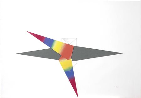 Rodolfo Aricò Milano 1930 - 2002 Senza titolo, 1966 Tecnica mista e collage...