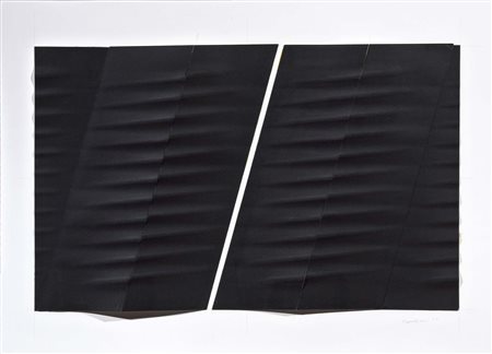 Agostino Bonalumi Vimercate (Mi) 1935 - Milano 2013 Nero, 2002 Tecnica mista...