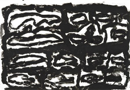 Jannis Kounellis Atene 1936 Senza titolo, Catrame XXII, 2007 Pastelli a olio...