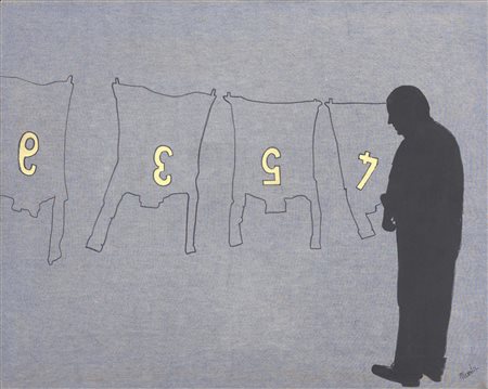 Renato Mambor Roma 1936 - 2014 Squadra in riposo, 1965 Acrilico su tela...