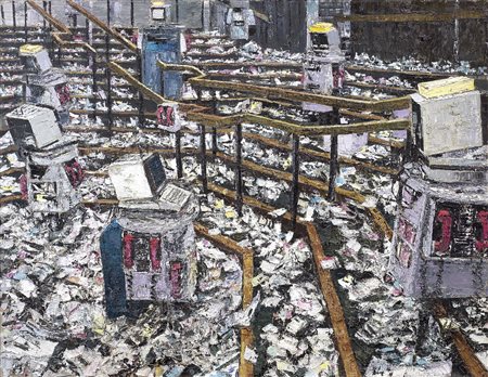 Massimo Giannoni Empoli 1954 Fine delle contrattazioni 2, 2003 Olio su tela,...