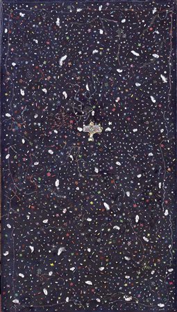 Luca Alinari Firenze 1943 Stelle nere, 1978 Collage e olio su tela, cm....