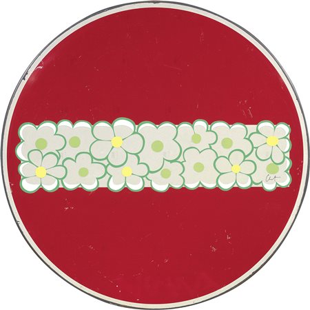 Clet Bretagna 1966 Dites le avec des fleurs, 2013 Intervento su cartello...