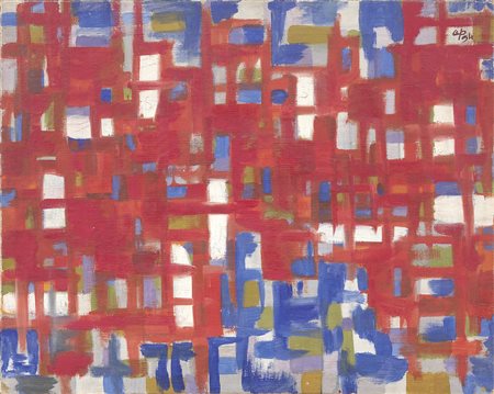 Achille Perilli Roma 1927 La foresta pietrificata, 1954 Olio su tela, cm....