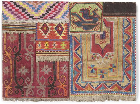 Aldo Mondino Torino 1939 - 2005 Tappeti stesi, 1987 Olio su eraclite, due...