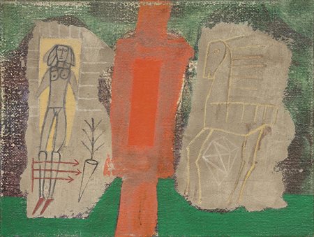 Mimmo Paladino Paduli (Bn) 1948 Piccoli doni, 1999 Olio e tecnica mista su...