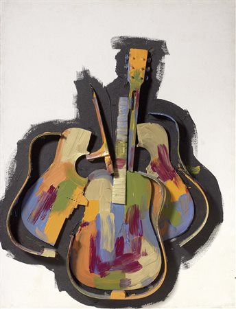 Arman Nizza 1928 - 2005 Senza titolo, 2004 Chitarra spezzata e acrilico su...