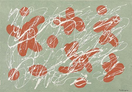 Giulio Turcato Mantova 1912 - Roma 1995 Itinerari Olio e tecnica mista su...