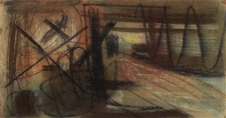 Hans Hartung Lipsia 1904 - Antibes 1989 Senza titolo, (1947) Carboncino e...