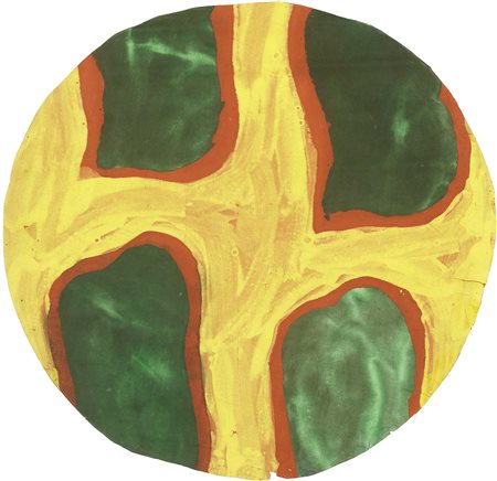 Claude Viallat Nimes 1936 Senza titolo, 1990 Acrilico su tela, cm. 74 ø Dati...