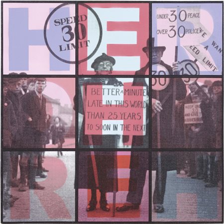 Ben Eine Londra 1970 Hero, 2009 Acrilico e serigrafia su tela, cm. 60x60...