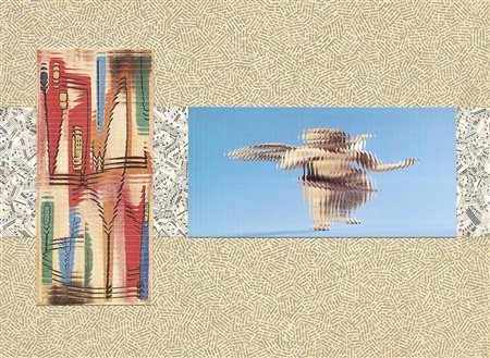 Jiri Kolar Protivin 1914 - Praga 2002 Idylická K, 1982 Collage su tavola, cm....