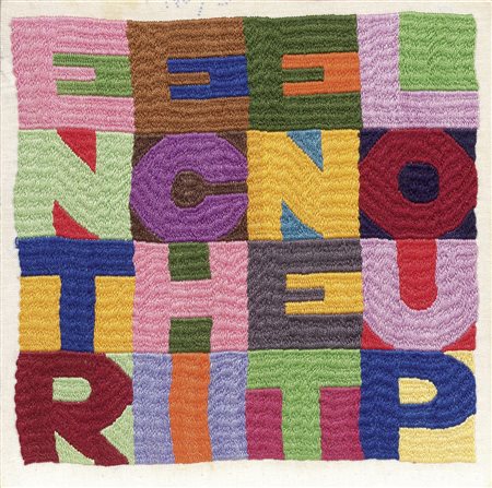 Alighiero Boetti Torino 1940 - Roma 1994 Entre chien et loup, 1992 Ricamo su...