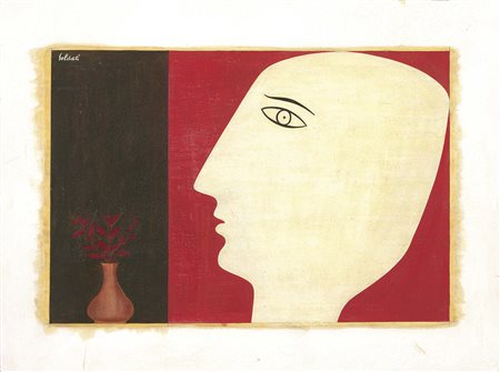 Atanasio Soldati Parma 1896 - 1953 Il busto bianco Olio su tavola, cm....