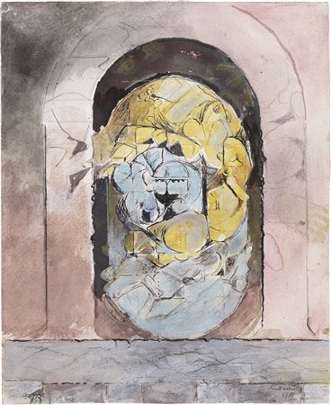 Graham Sutherland Londra 1903 - Mentone 1980 Le portail barrée - Gateway...