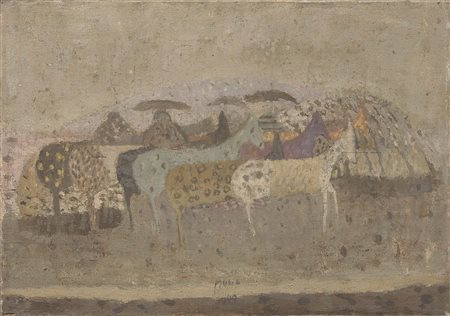 Antonio Zoran Music Gorizia 1909 - Venezia 2005 Donne con cavallini, 1949...