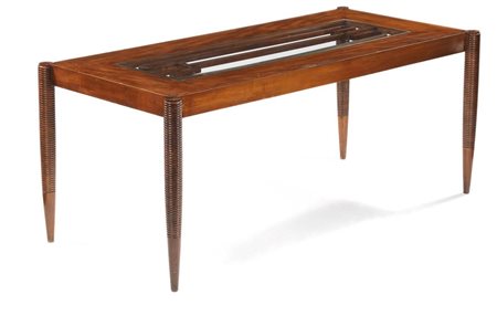 Ta volo Produzione: Colli, 1950 Struttura in noce e piano in cristallo cm 79...