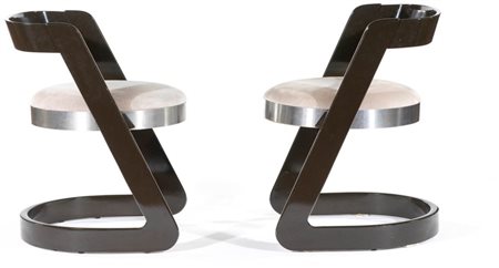 Willi Rizzo Due poltroncine Produzione: Mario Sabot, 1970 Legno curvato...