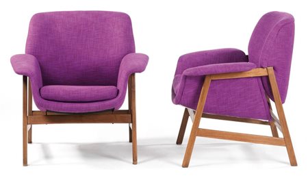 Gianfranco Frattini (Padova, 1926 - Milano, 2004) Due poltrone 849...