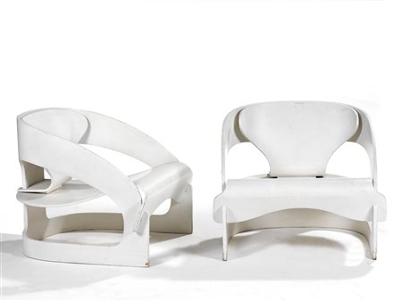 Joe Colombo (Milano, 1930-1971) Due poltrone 4801 Produzione: Kartell, 1965...